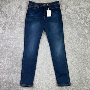 Frame Denim Le One Jeans Women’s 30 Blue Skinny Mid-Rise Dark Denim Stretch